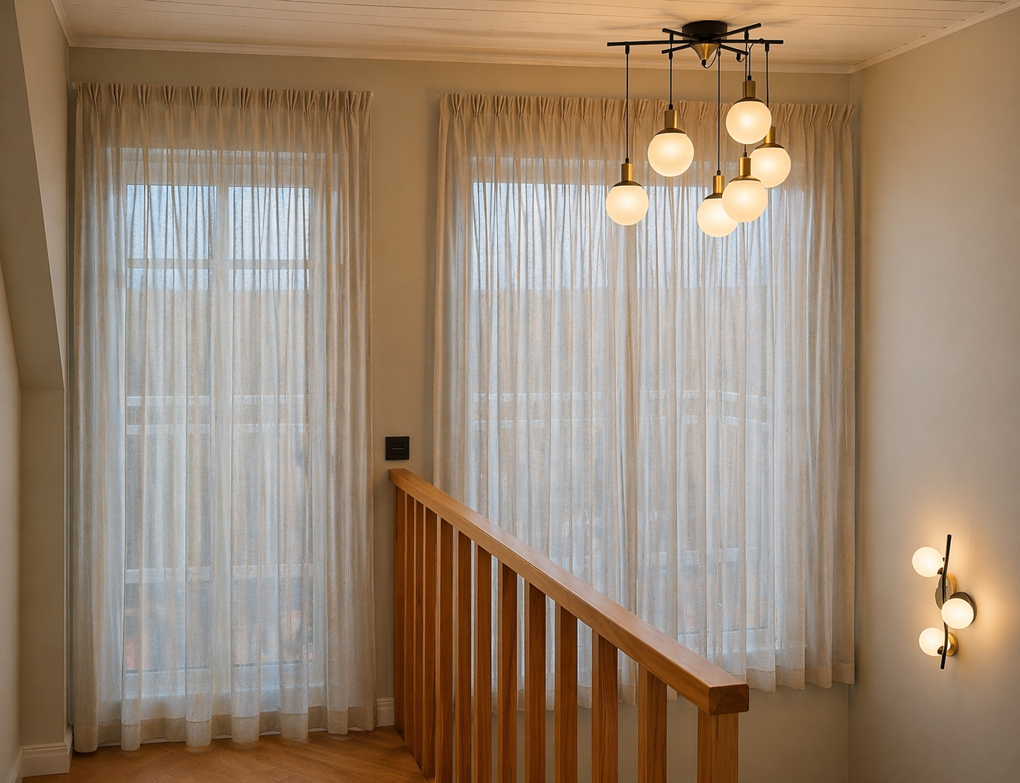 Näpistatud voldiga päevakardinad
